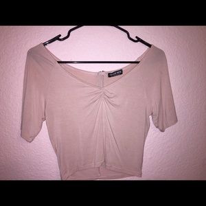 Fashion Nova Light Pink Crop Top